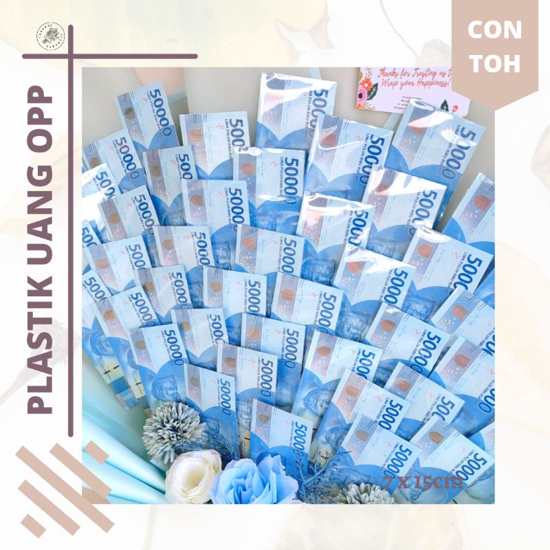 Plastik untuk Buket Uang 7 x 15cm | OPP Plastic for Money Bouquet Murah Magelang