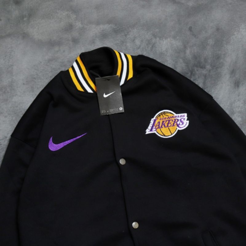 VARSITY LAKERS X NIKE HITAM BORDIR AUTHENTIC PREMIUM