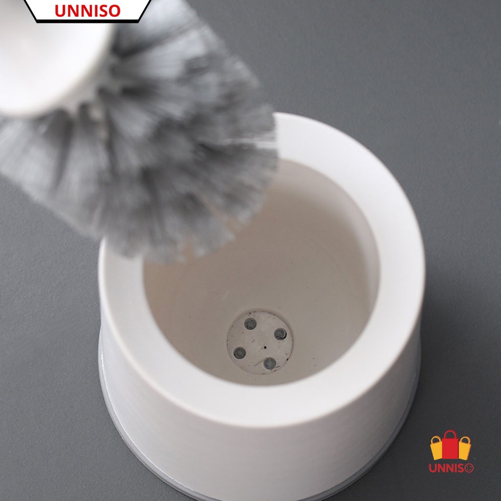 UNNISO - Long Handle Toilet Brush Set Wall Hanging Cleaning Tanpa Wadah