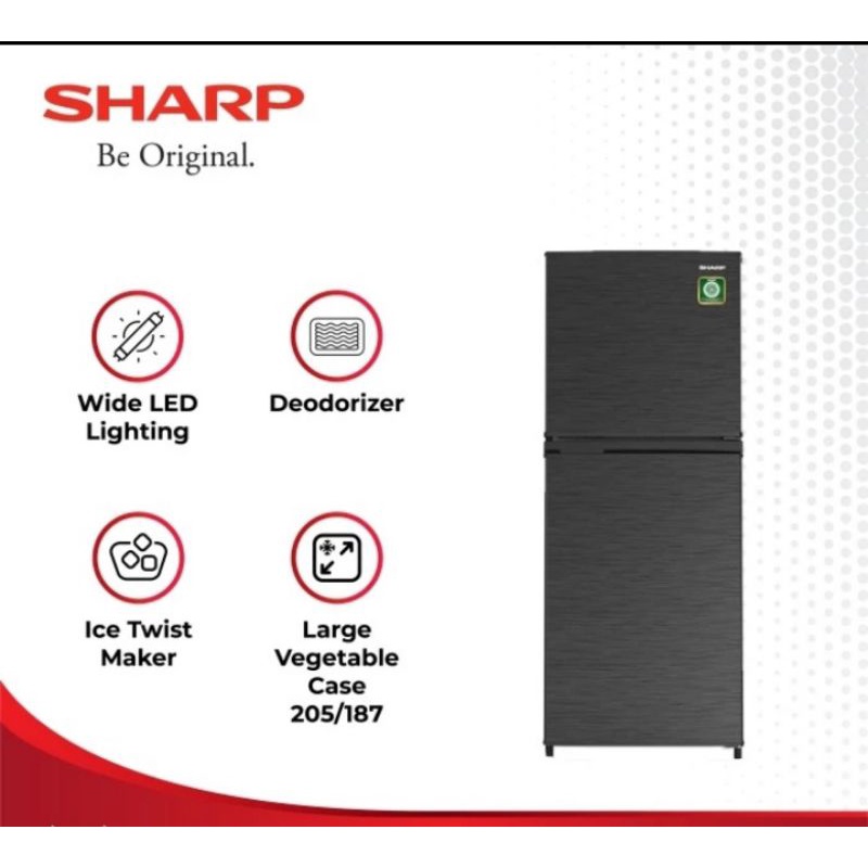 Kulkas Dua Pintu SJ-236MN HS Sharp Kirei Series