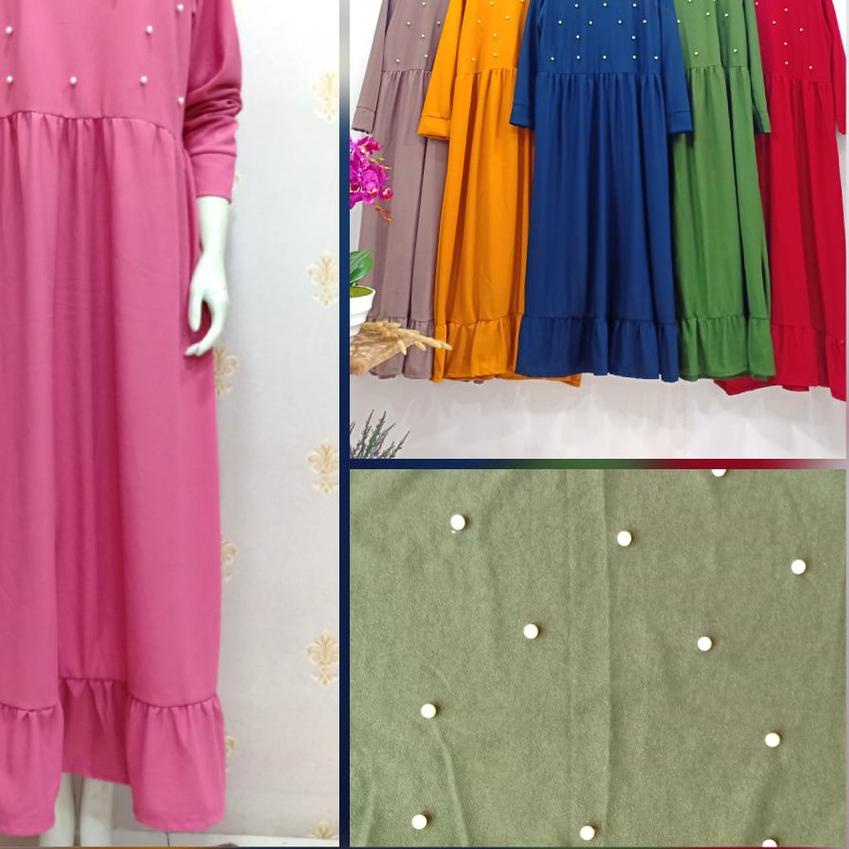 Gamis Jumbo / Gamis Jumbo Mutiara Tembak Model Rample ( Real Pick ) Ld 120 , Pjg 135 / Gamis Terbaru