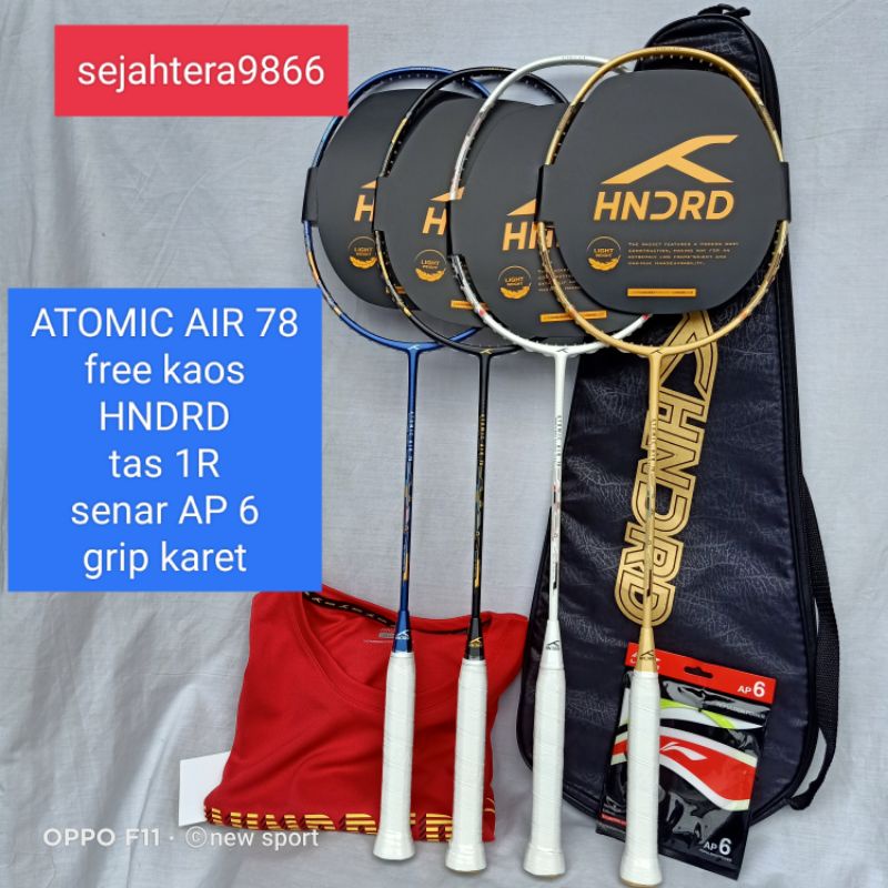raket badminton HNDRD ATOMIC AIR 78/raket hundred ATOMIC AIR 78