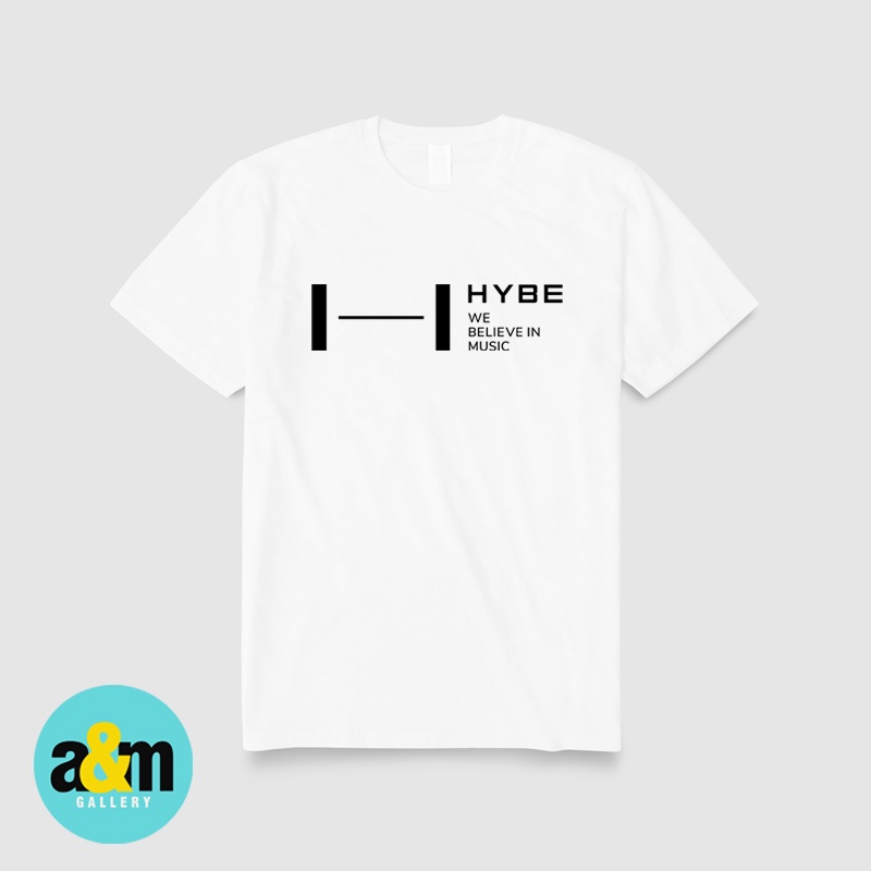 Kaos BTS HYBE Labels We Believe In Music Kaos K-POP Unisex - A&amp;M