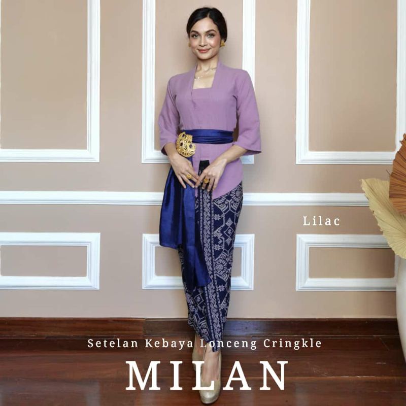 Setelan Kebaya Lonceng Cringkel Milan