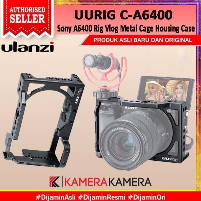 [ Promo ] Ulanzi Uurig C-A6400 Sony A6400 Rig Vlog Metal Cage Housing Case - Drone Kamera Dan Akseso