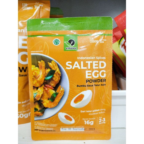 

Emaku Bumbu Saus Telur Asin 16gr / Salted Egg Powder