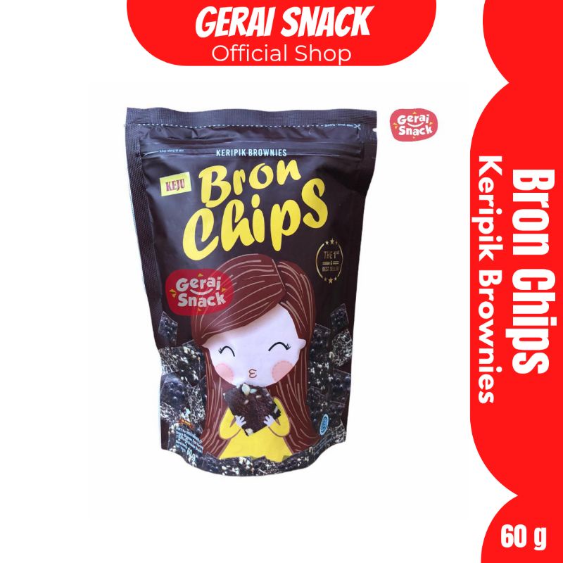 Bron Chips Keripik Brownies Kering Aneka Rasa Best Seller 60g