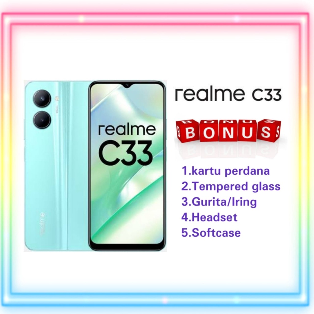 REALME C33 4/64 NEW GARANSI RESMI REALME