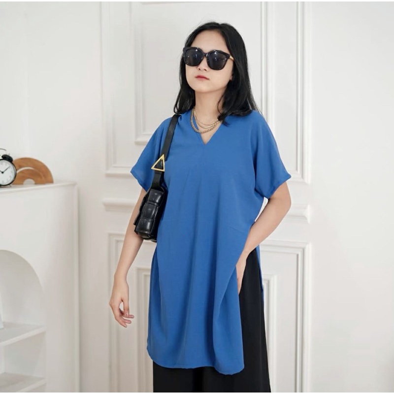 GFS V LONG OVERSIZE CRINCLE TUNIC