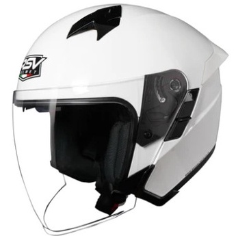 RSV SV300 WHITE GLOSS DOUBLE VISOR | HELM HALF FACE | ORIGINAL RSV