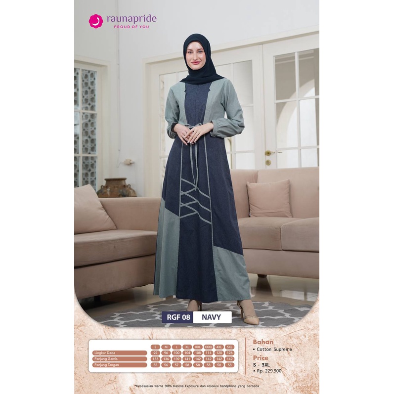 Rauna Sarimbit Keluarga Lebaran/ SR-08 Navy/ Fashion Muslim