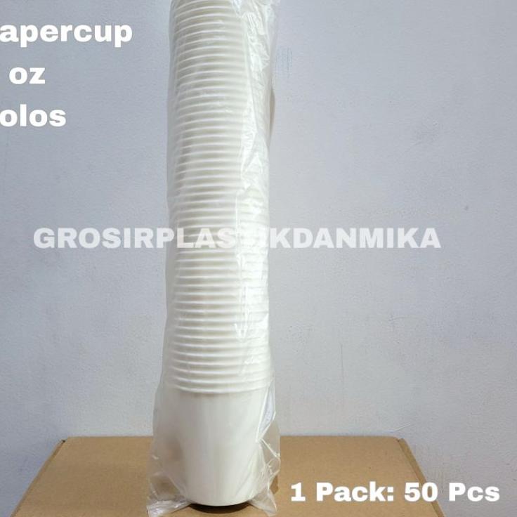 

Buruan pesan--Hot Paper Cup 8 oz polos / Gelas Kertas Polos 8 oz 1 Pack isi 50pcs