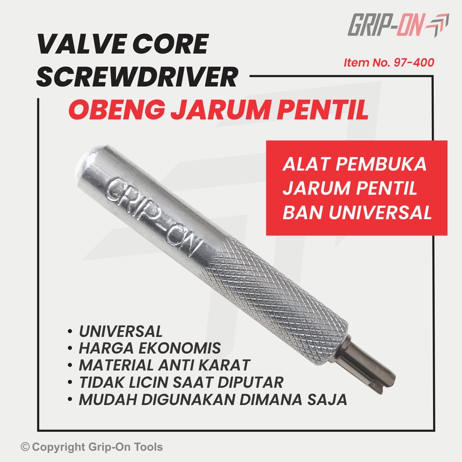 GRIP-ON Obeng pembuka jarum pentil / Valve Core Screwdriver