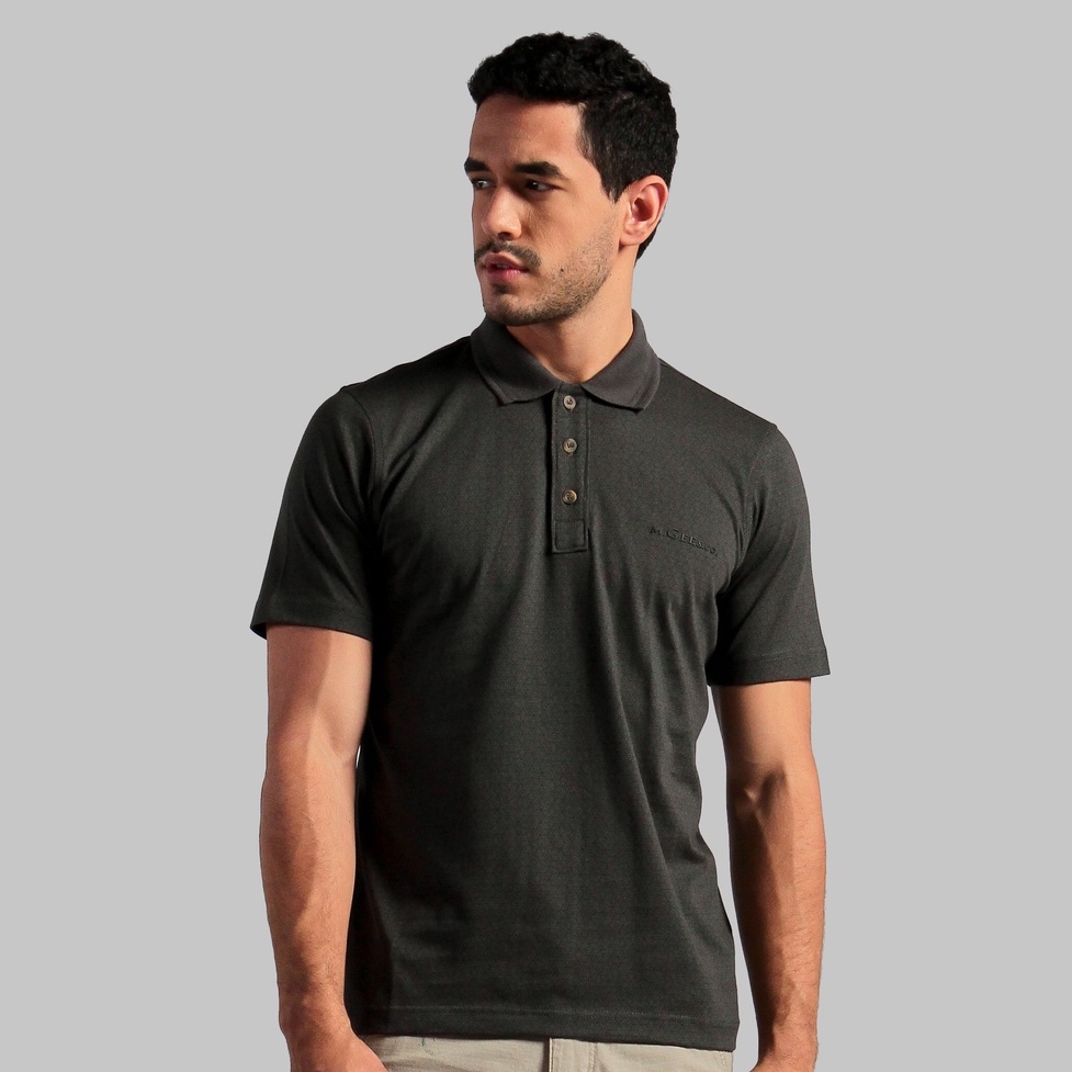 KAOS POLO MGEE RAIDER C007 - DARK GREY - KAOS LENGAN PENDEK