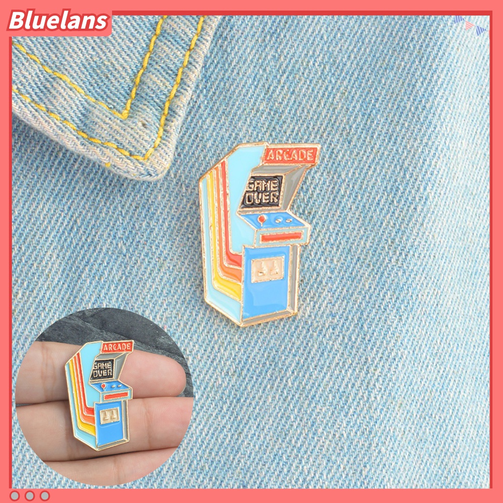 Bros Pin Enamel Desain Kartun Arcade Gaya Vintage Untuk Dekorasi Tas Denim