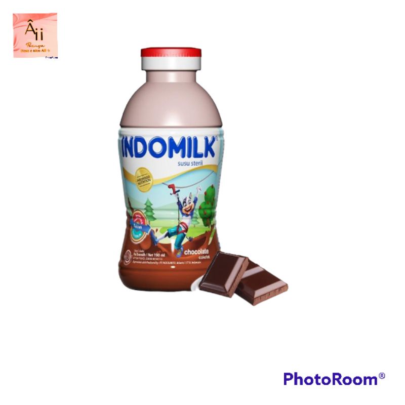 

per botol susu Indomilk coklat botol netto 190ml susu sapi dalam kemasan botol