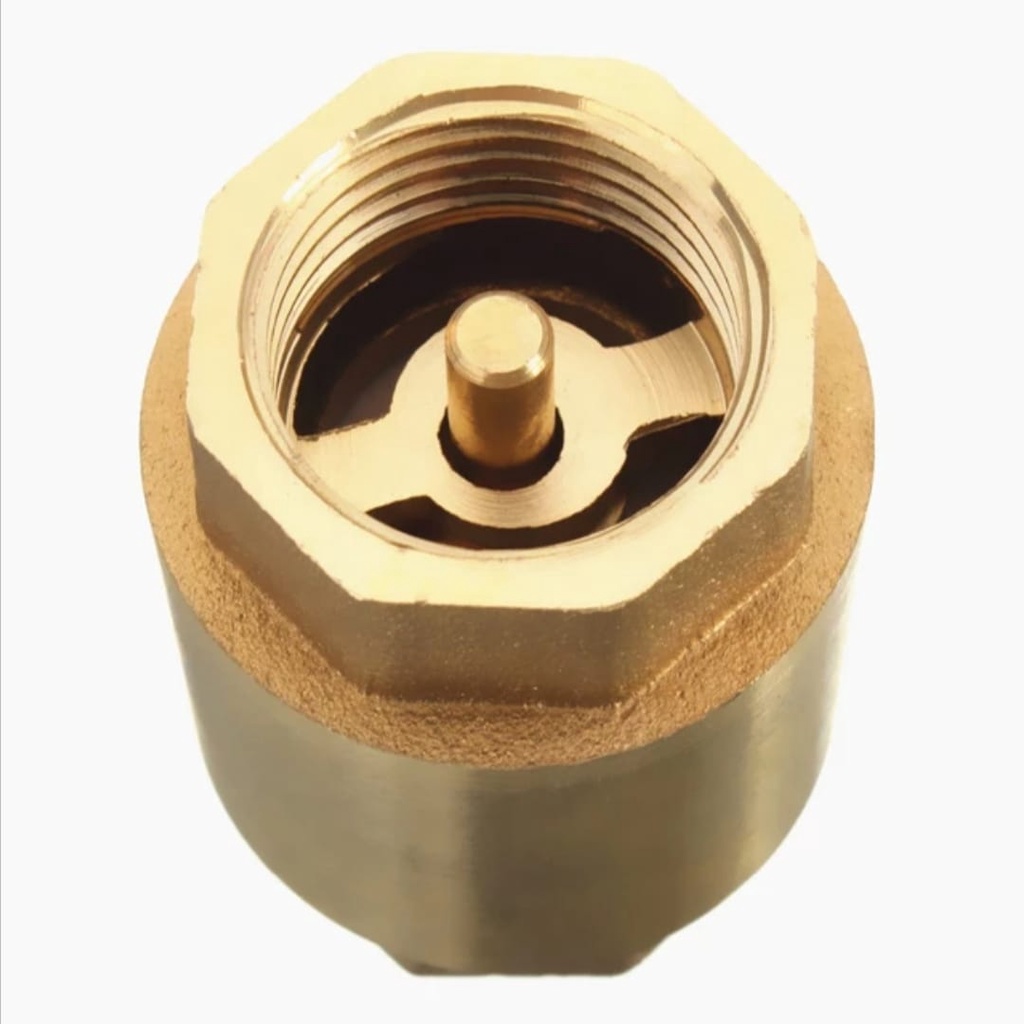 Tusen Klep Kuningan 1/2 inch 3/4 inch - Brass Check Valve Katup Klep Check Foot Valve