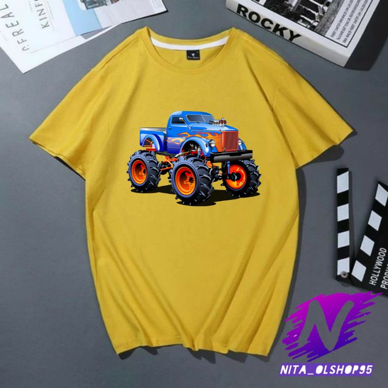 baju anak truk kaos anak mobil truk monster free nama bahan premium