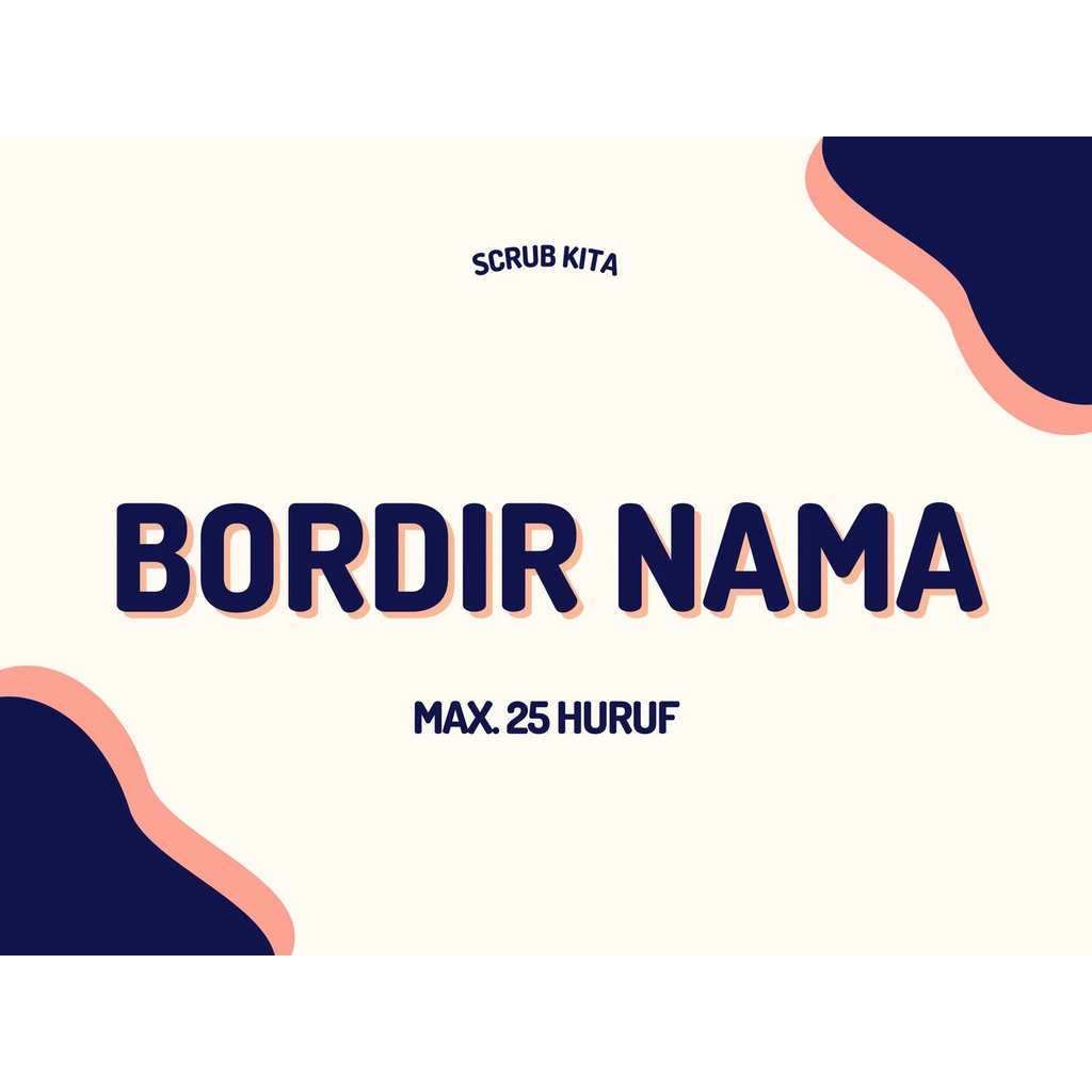 BORDIR NAMA Doctor's Scrub/Baju Jaga OK/ Medical Scrub