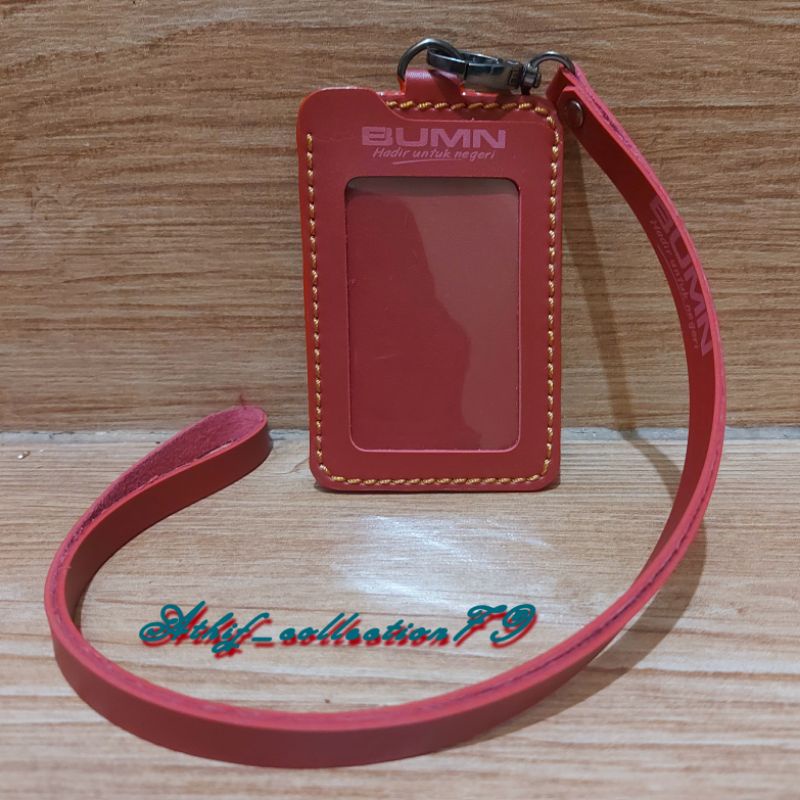 

HenJO Tempat Id Card BUMN Kulit Holder Id Card Kulit BUMN Kalung