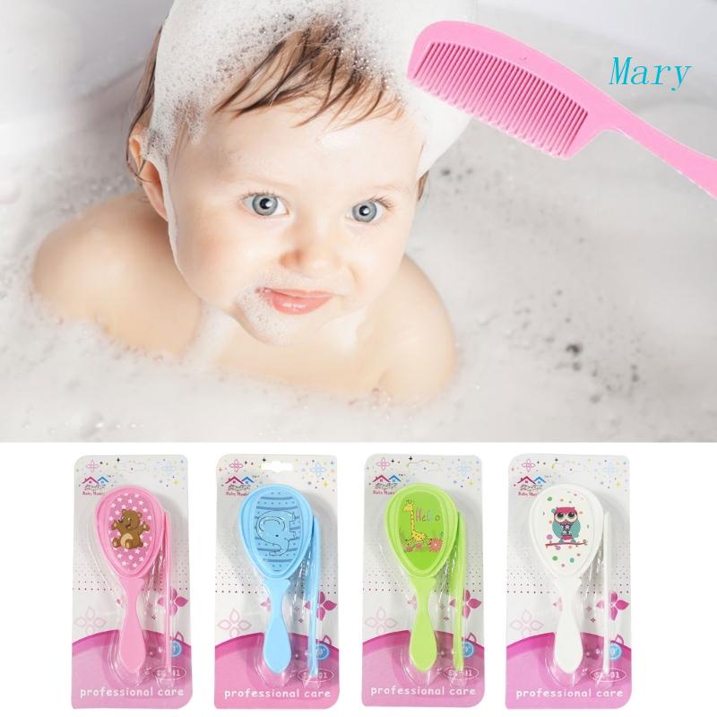 Mary Set Sisir + Sikat Grooming Untuk Perawatan Kulit Sensitif Bayi