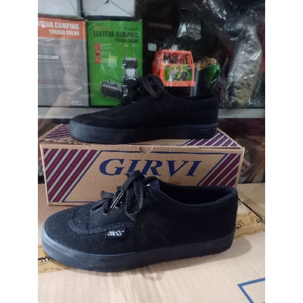 Sepatu Sekolah Girvi Jazz 7328 All Black Size 35 - 42