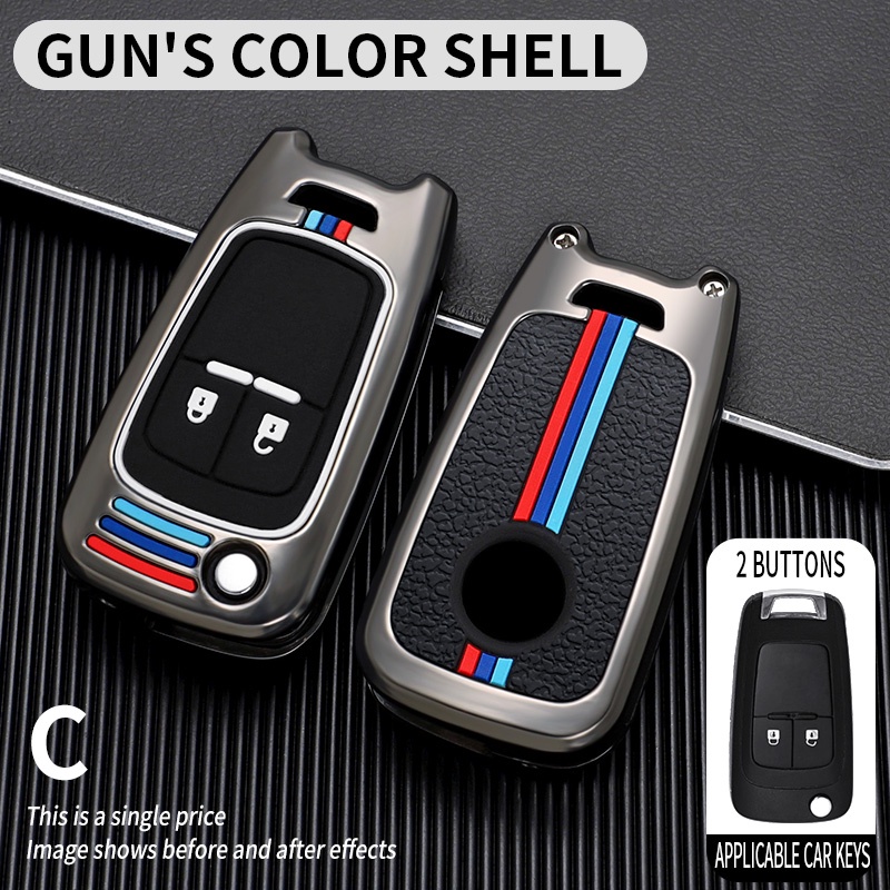 Casing Kunci Mobil 2 Tombol Bahan Zinc Alloy Untuk Chevrolet Chevry Cruze Sedan Hatchback Malibu Trax Aveo 2009-2015