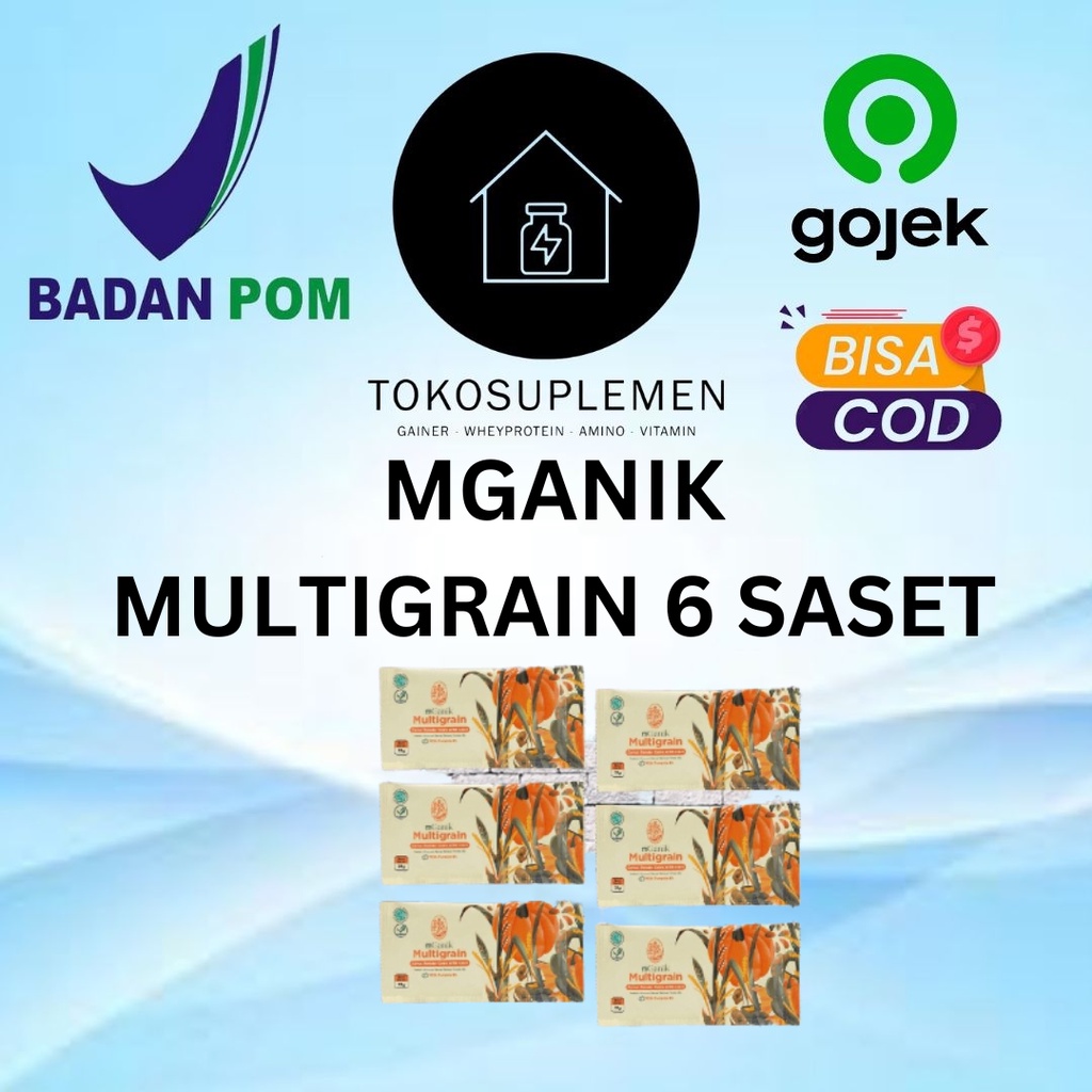 

Mganik Multigrain 6 sachet 150 Gram gr M ganik Multi Grain untuk DIABETES, GULA DARAH