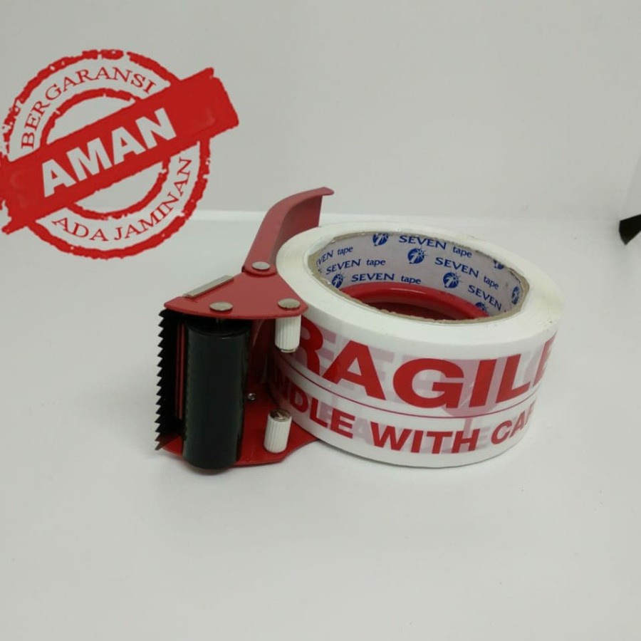 Dispenser Lakban 2 inch bahan Besi Tape Dispenser 2inch warna MERAH 2&quot; Alat Pemotong Isolasi Lakban Potong