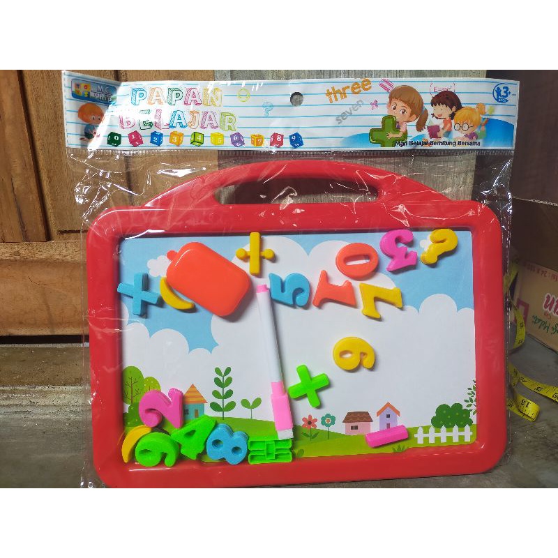 

READY STOK MB 02 MAINAN ANAK EDUKASI PAPAN TULIS PLUS ANGKA MAGNET / MAINAN ANAK DRAWING BOARD + ANGKA MAGNETIC