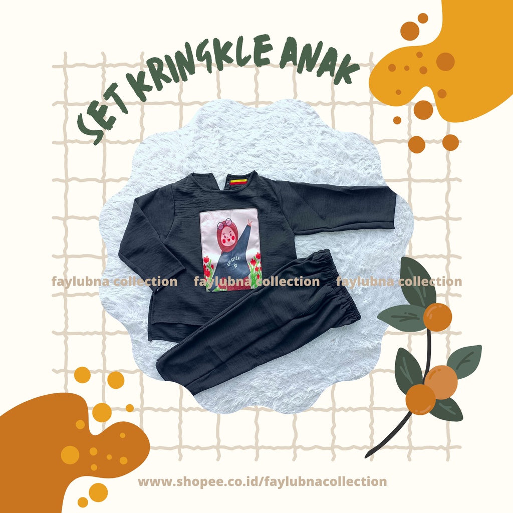 Setelan Kringkle Anak Terbaru / SET Kringkle Anak Viral / setelan anak tebaru