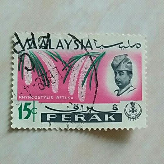 

(AD) Perangko Perak Malaysia 1965 Orchids - Rhynchostylis retusa 15c Used