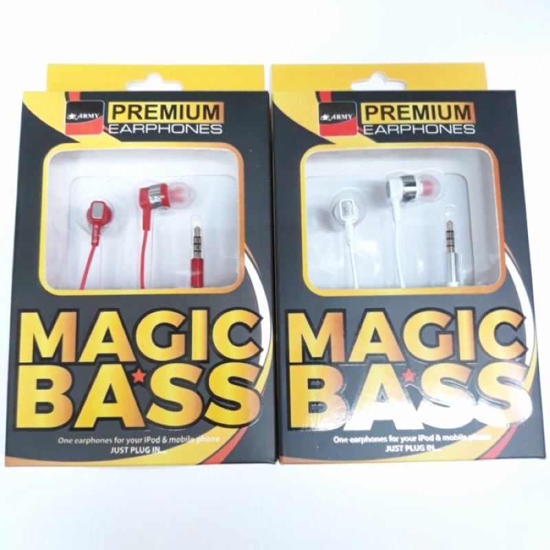 Headset earphone headphone army magic bass