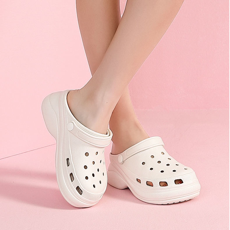 M Footwear - Sepatu Sendal Crocs Wanita Import - CSG6157 White