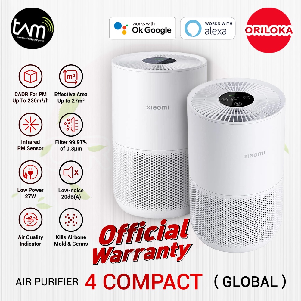 Mi Air Purifier 4 Compact - Penyaring Udara - Garansi Resmi