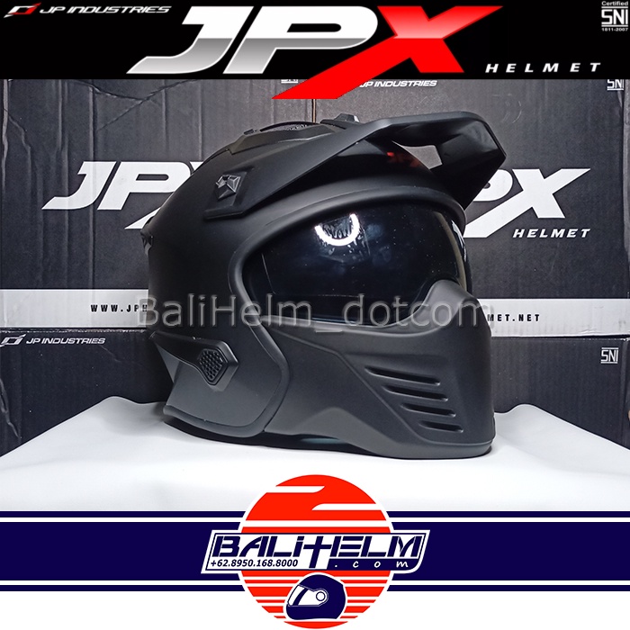 Helm JPX MX 726R Black Doff