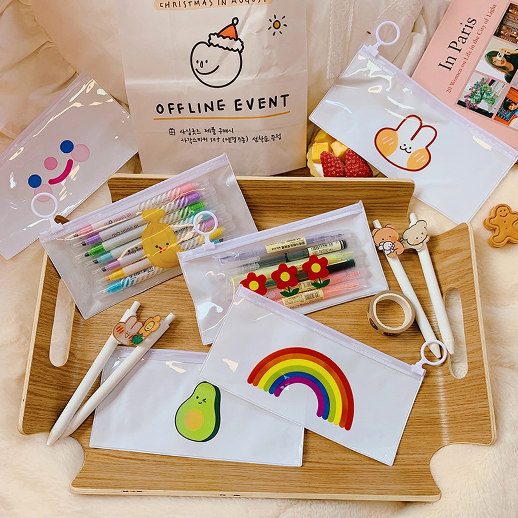 INFY -  Tempat Pensil Transparan Zip Tempat Kosmetik Zip R444 R799