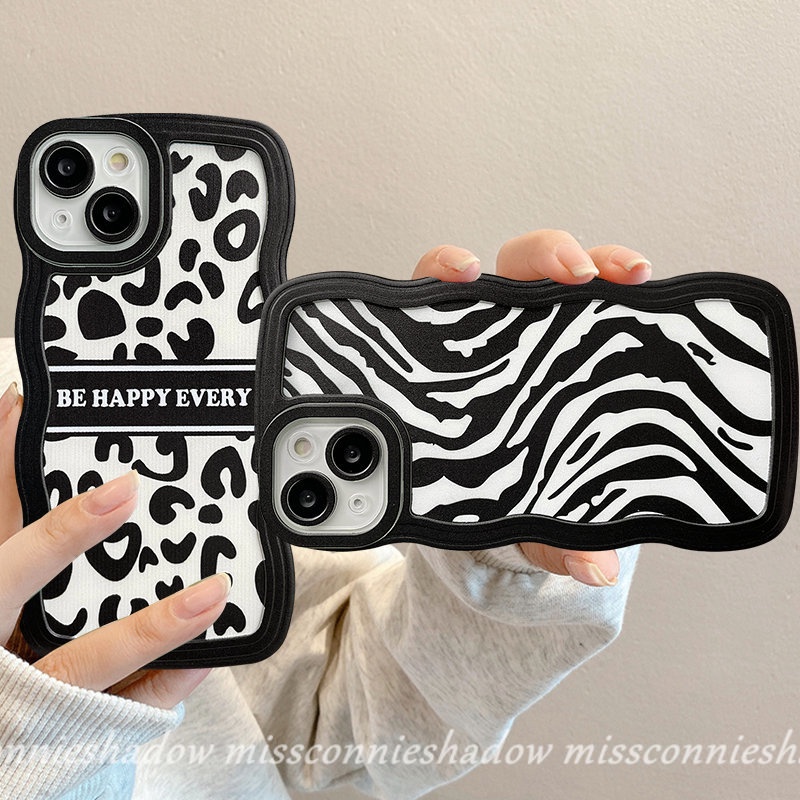 Redmi 9 10 A1 10A 9C 10C 9A 9T A1+ 9C NFC Redmi Note9 11 10 11Pro+ Note8 Note 10s 10 Pro Max Plus Note 11s Irregular Stripe Leopard Pattern Wavy Edge Soft TPU Shockproof Phone Case