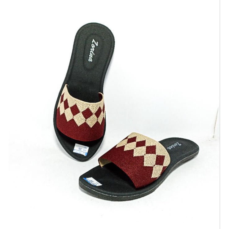 SANDAL RAJUT WANITA ANTI LICIN SOL KARET MENTAH