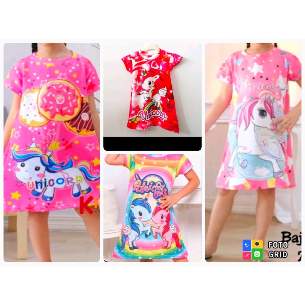 TERBARU DRESS TURUN NAIK MOTIF BOBA VIRAL TIKTOK  Dress Anak 3-8 THN Tahun Baju Turun Naik lagi vira