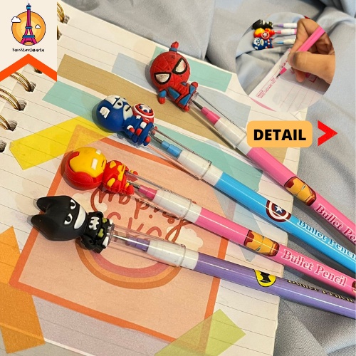 

Pensil Susun Avenger Motif Spiderman Pensil Refill Isi Ulang Superhero Stacking Pencil Funny Spiderman Refill Pencil Fancy Best Gift Present For Birthday Event Souvenir Alat Tulis Kantor Sekolah Ready Grosir Kado Ulang Tahun READY COD