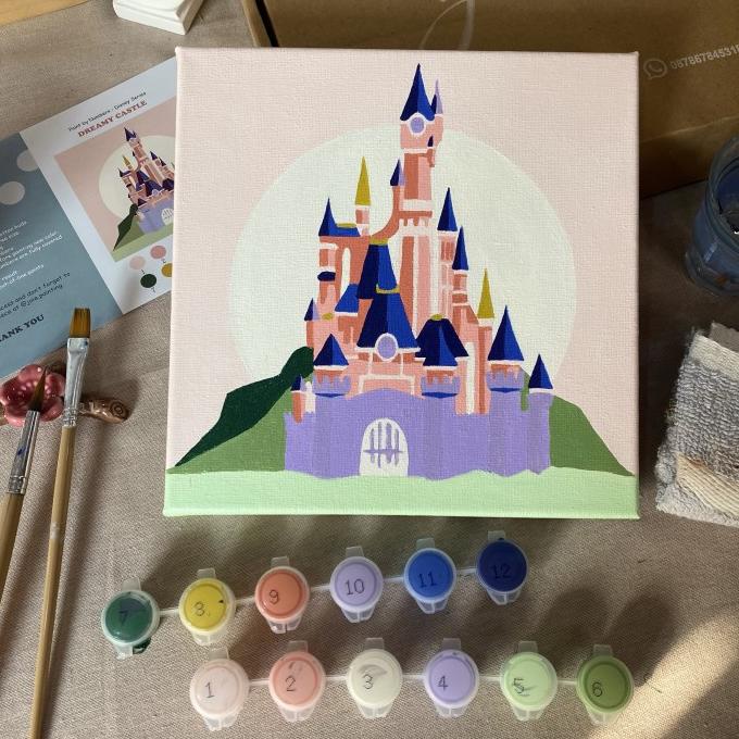 Painting by Numbers Disney Castle by Joie Painting Kit