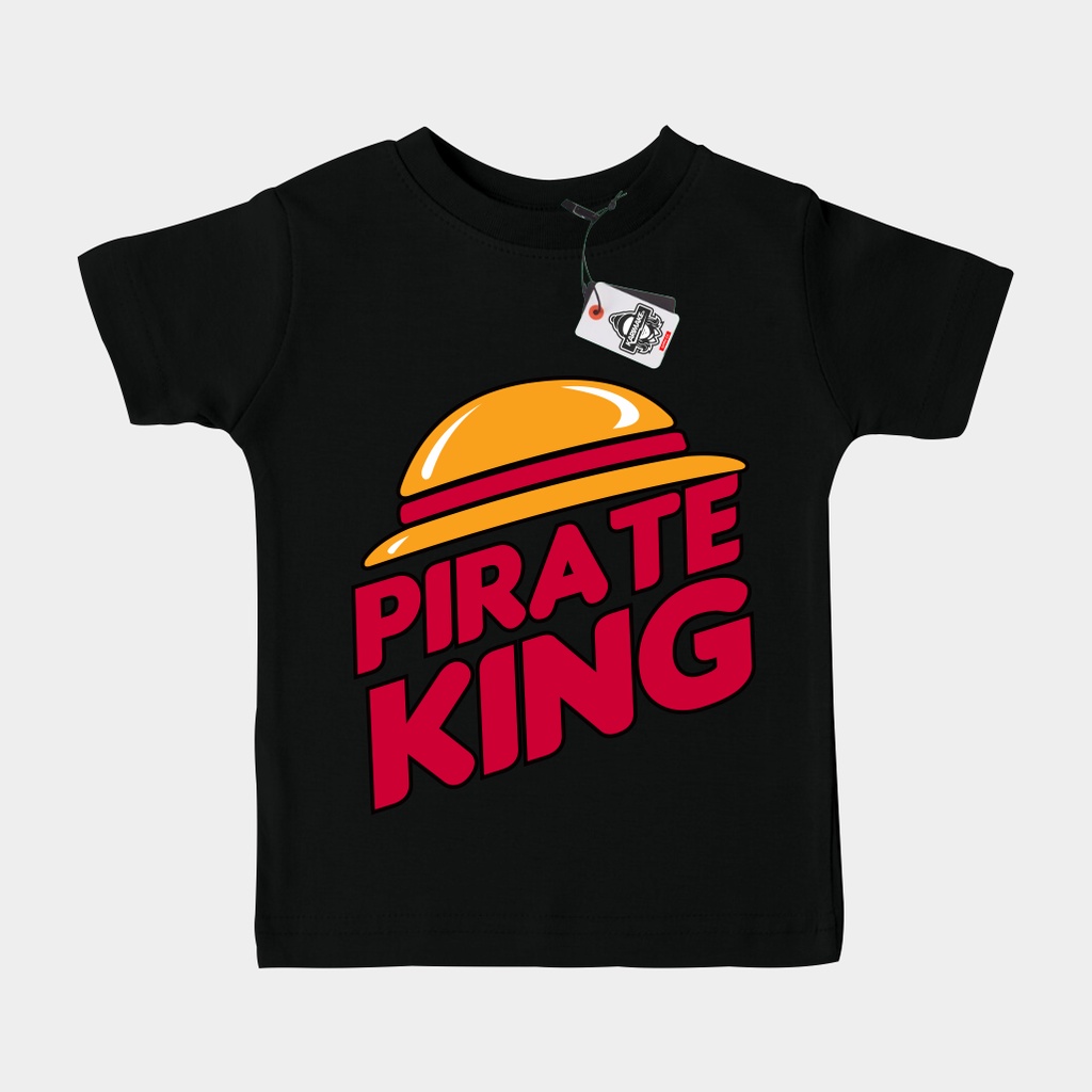 KARIMAKE Kaos Baju T Shirt Distro Anak Laki-Laki Perempuan ONE PIECE PIRATE BURGER KING