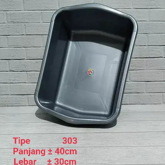 Bak Baskom Segi / Bak Tahu /Bak Serba Guna Plastik 303 Komet Star Abu