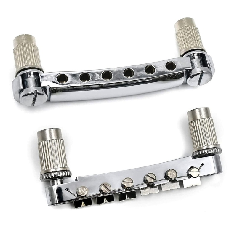 Set Bridge Tailpiece O-Matic Dengan Stud Mounting Parts Untuk Gitar Elektrik