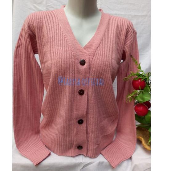 Baru--CARDIGAN CROP RAJUT // CARDI KANCING BATOK // CARDIGAN RAJUT KANCING BATOK