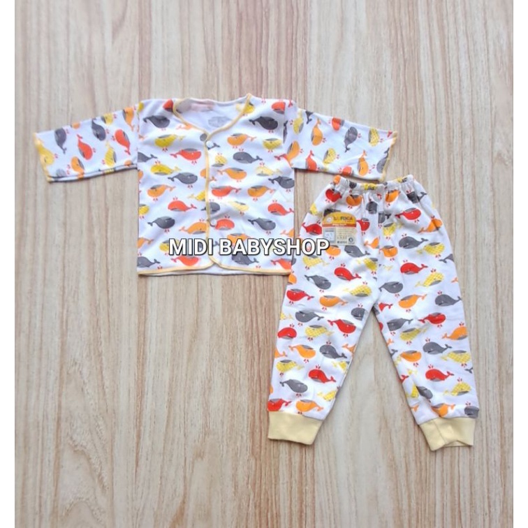 Setelan Baju Bayi Panjang Baru lahir Motif Saffenda Baby SNI