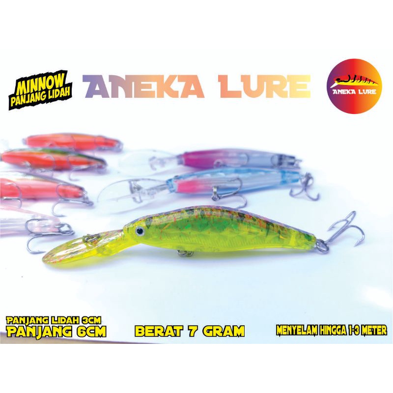 minnow lidah panjang 7gram (floating)