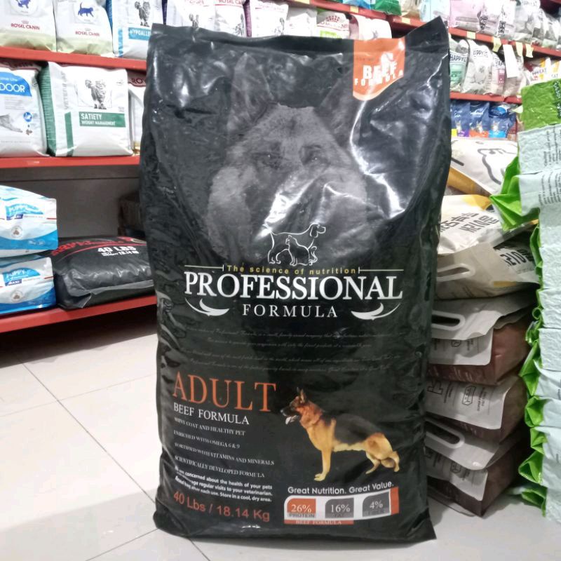 Makanan Anjing Profesional Adult DogFood BEEF formula 18kg (GO-jek only) Dog Food profesional beef formula premium