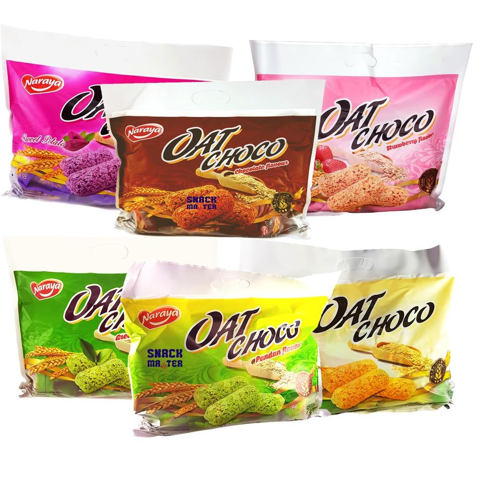 

Telah Hadir Naraya Oat Choco Oats Coklat Vanilla Pandan Green Tea Sweet Potato Strawberry 400gr 79L